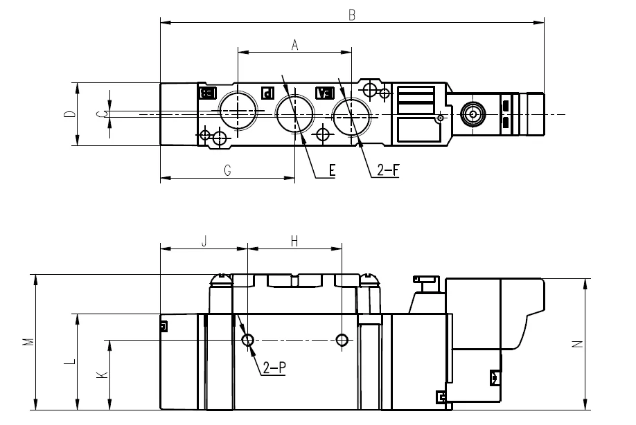 SY3000 Series 5/2, 5/3 Way Pneumatic Solenoid Valve