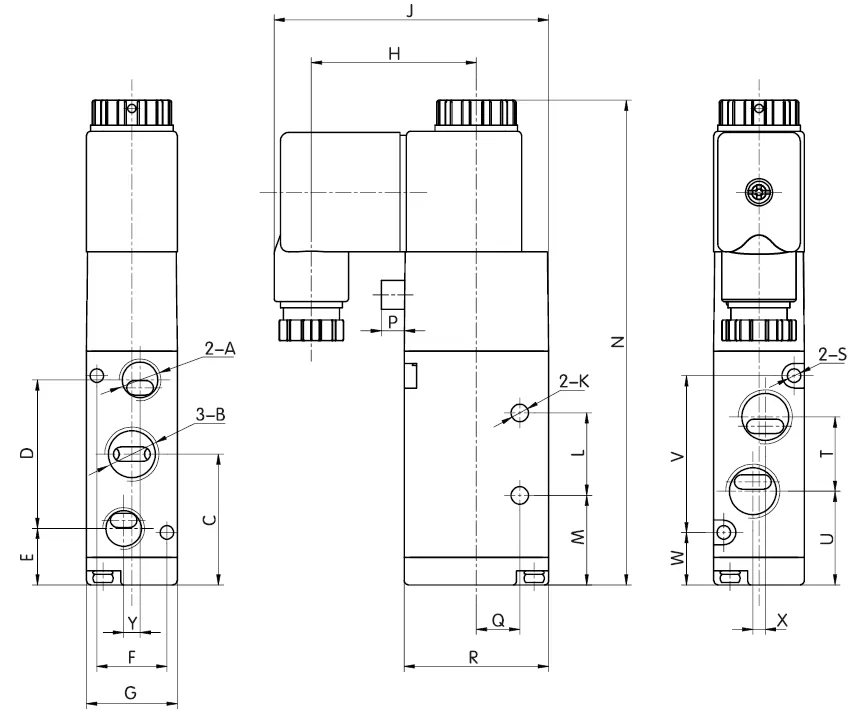 NC4V200 series pneumatic solenoid vale