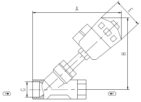 NCJ Series Angle Seat Valve - Thread Type